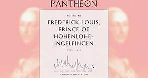 Frederick Louis, Prince of Hohenlohe-Ingelfingen Biography - Prussian general (1746–1818)