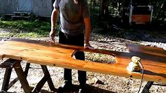 Handmade Custom Pine Wood Countertop DIY- Under $100 in material to create a beautiful countertop.