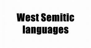 West Semitic languages