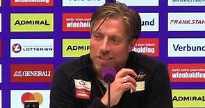 Austria Wien-Trainer Michael Wimmer - die Pressekonferenz nach dem Sieg gegen SK Rapid Wien