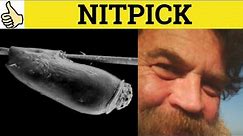 🔵 Nitpick - Nitpicker Meaning - Nitpicking Examples - Nitpick Defined