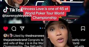 Princess Love is 1 of 45 in the World Poker Tour World Championship, first black woman to make it this far #princesslove #rayj #worldpokertour #worldpokertournament