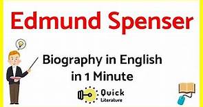 Edmund Spenser Biography in 1 minute | British Literature Short Audio Video Notes