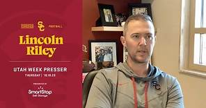 USC HC Lincoln Riley I Thursday Press Conference of Utah Week