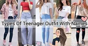 Types of dresses for teenage girl with names/Outfits ideas for teenagers with names/Teenager outfits