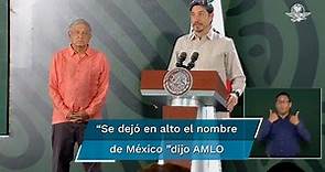 Embajador de México en Perú, Pablo Monroy, llega a la mañanera de AMLO en Tabasco