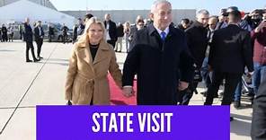 Benjamin and Sara Netanyahu arrive in Rome.