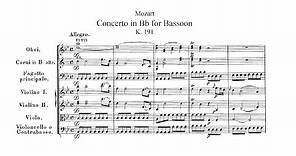 Wolfgang Amadeus Mozart - Bassoon Concerto in B-Flat Major, K. 191