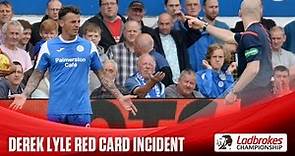 Watch the incident that saw Lyle sent off v Rangers