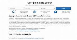 Georgia Inmate Search and GDC Inmate Lookup.