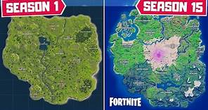 Evolution of The Entire Fortnite Map! (Chapter 1 Season 1 - Chapter 2 Season 5)