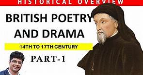 Historical Overview, British Drama & Poetry from 14th to 17th Century