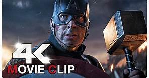 Captain America Lifts Thor's Hammer Mjolnir Scene - AVENGERS 4 ENDGAME (2019) Movie CLIP 4K