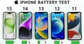 iPhone 15 vs 14 vs 13 vs 12 vs 11 Battery Test | iOS 17 BATTERY TEST