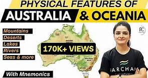 PHYSICAL MAP OF AUSTRALIA & OCEANIA | Physical Geography, Features & Divisions | World Map Series