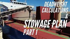Deadweight Calculation and Stowage Plan | Bulk Carriers | Part 1 | Simple explanation