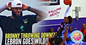 BRONNY James 1st In-Game DUNK!? Gets LeBron OUT OF HIS SEAT Going Wild!! Crowd GOES CRAZY!