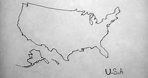 How to draw USA map || Outline Map of USA