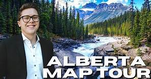 Alberta Map Tour | What city should you move to in Alberta? | Virtual Alberta map tour | AB Map Tour