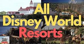 Walt Disney World Resorts Overview - ALL DISNEY HOTELS - Orlando, Florida