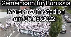 Marsch zum Stadion am 06/08/2022 Borussia-Park – Borussia Mönchengladbach vs TSG Hoffenheim
