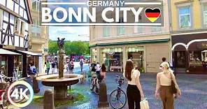 Bonn Germany in Summer July 2023, City Walking Tour Around Famous Places 4K 60FPS