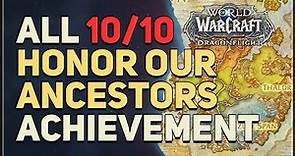 Honor Our Ancestors WoW Achievement