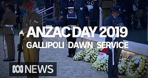 Anzac Day dawn service from Anzac Cove in Gallipoli | ABC News