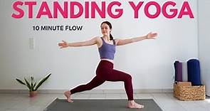 10 min STANDING YOGA FLOW | Yoga without mat | Yoga with Uliana