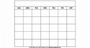 Printable Blank Calendar Templates - Wiki Calendar