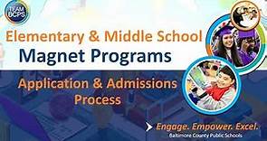 Magnet Application - Elementary and Middle Schools