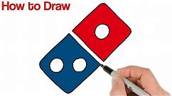 How to Draw Domino's Pizza Logo