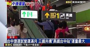 獨家》台中捷運試營運滿月 三鐵共構「高鐵台中站」運量最大 @newsebc