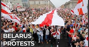 Belarus protests grow: More than 200,000 rally in central Minsk