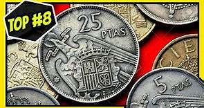 🚩 TOP 8: Monedas ESPAÑOLAS mas VALIOSAS (1939-1975) | PESETAS El Mundo de las Monedas
