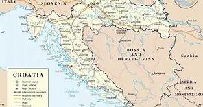 mapa de Croacia
