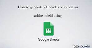 How to populate a column with ZIP codes based on addresses in Google Sheets