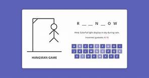 Build A Hangman Game in HTML CSS and JavaScript | Hangman Game in HTML CSS and JavaScript