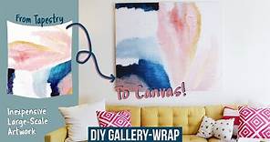 How to Wrap a Tapestry like a Canvas | Affordable Large-Scale Artwork