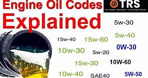 Engine Oil Codes Explained, SAE (Society of Automotive Engineers) numbers - Oil Viscosity Explained