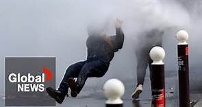 May Day: Protesters, police clash in Paris during violent pension reform demonstrations | FULL