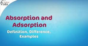 Absorption and Adsorption - Definition, Difference, Examples