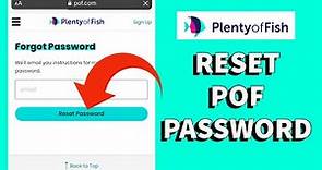 How to Reset & Recover POF (Plenty of Fish) Password? | Plenty of Fish POF 2021