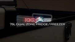 KickAss 75L dual zone portable fridge freezer for 4wd, caravan, camping RV's. 5 Year Warranty!