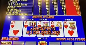 Video Poker Legend! $15 free play to $100,000!! #royalflush