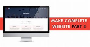 Make Complete College Website Design | Course Page and Blog Page | Part 3