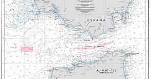 Carta Náutica Estrecho de Gibraltar || Navegación Costera - Esfera Terrestre