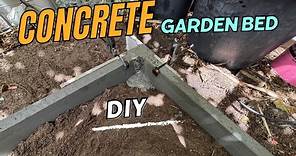 DIY Concrete Garden Bed. Easy (Short Video)