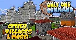 Minecraft | INSTANT Cities Villages & More! | NO MODS | Only One Command (One Command Creation)