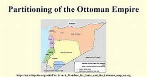 Partitioning of the Ottoman Empire